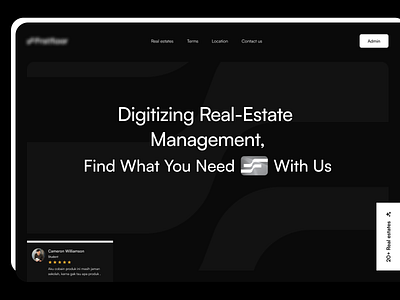 Real-Estate Management Landing Page animation branding design landing page management product real estate software ui user ux webpage website