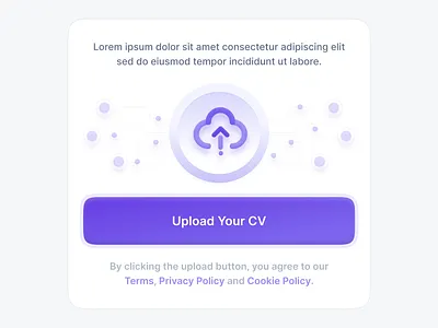 Upload Your CV app mobile ui