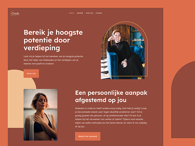Life coach design concept autumn colours branding clean coach homepage homepage design orange red terracotta therapist therapy webdesign