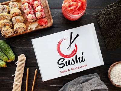 Sushi Cafe & Restaurant | Sushi Logo branding business logo cafe logo chinese restaurant logo customised logo food business logo food logo logo design logo for cafe logo for restaurant logo for sushi restaurant logo maker minimalist logo mock ups professional logo restaurant logo sushi sushi cafe logo sushi logo sushi restaurant logo