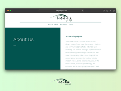 High Hill Group - Website beckett beckettr branding design easy graphic design group high hill high hill group kid web design website website design