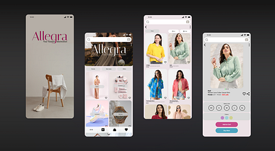 Fashion shopping mobile app UI design branding clothing fashion fashion style figma logo ui womens fashion