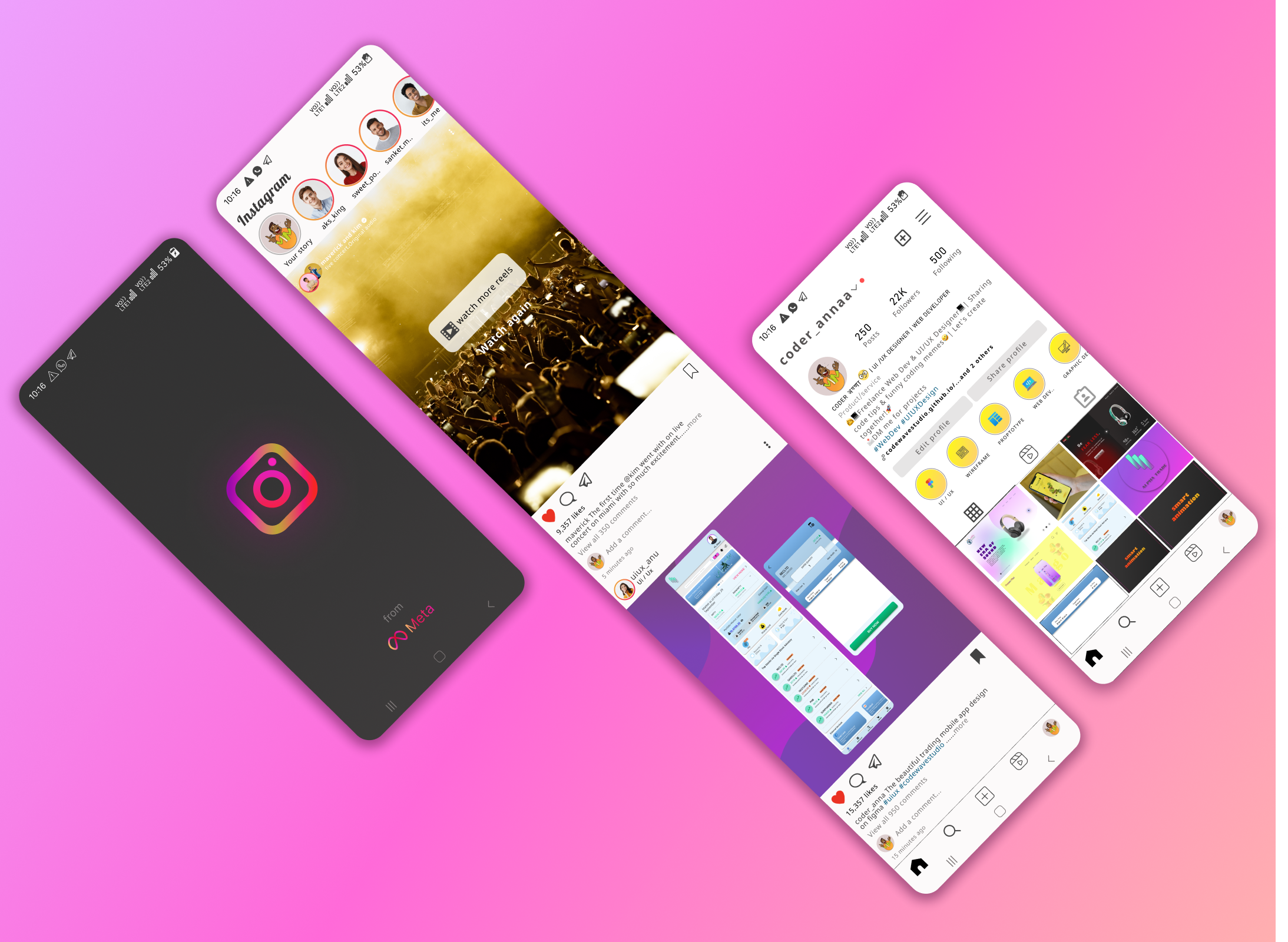 Instagram Clone Design design figma ui ux webdesign