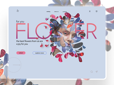 Landing page Flower shop design figma flower graphic design landing page shop typography ui uxui web