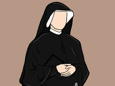 Ilustração de Santa Faustina Kowalska 2d criação desenho ilustração projeto santa católica santa faustina