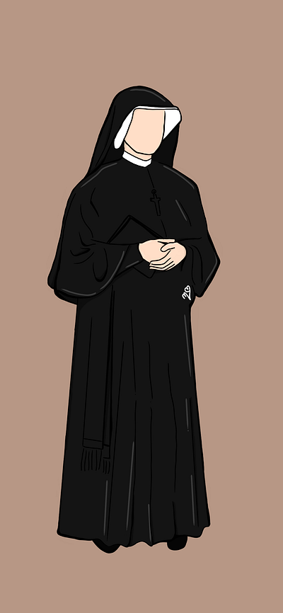 Ilustração de Santa Faustina Kowalska 2d criação desenho ilustração projeto santa católica santa faustina
