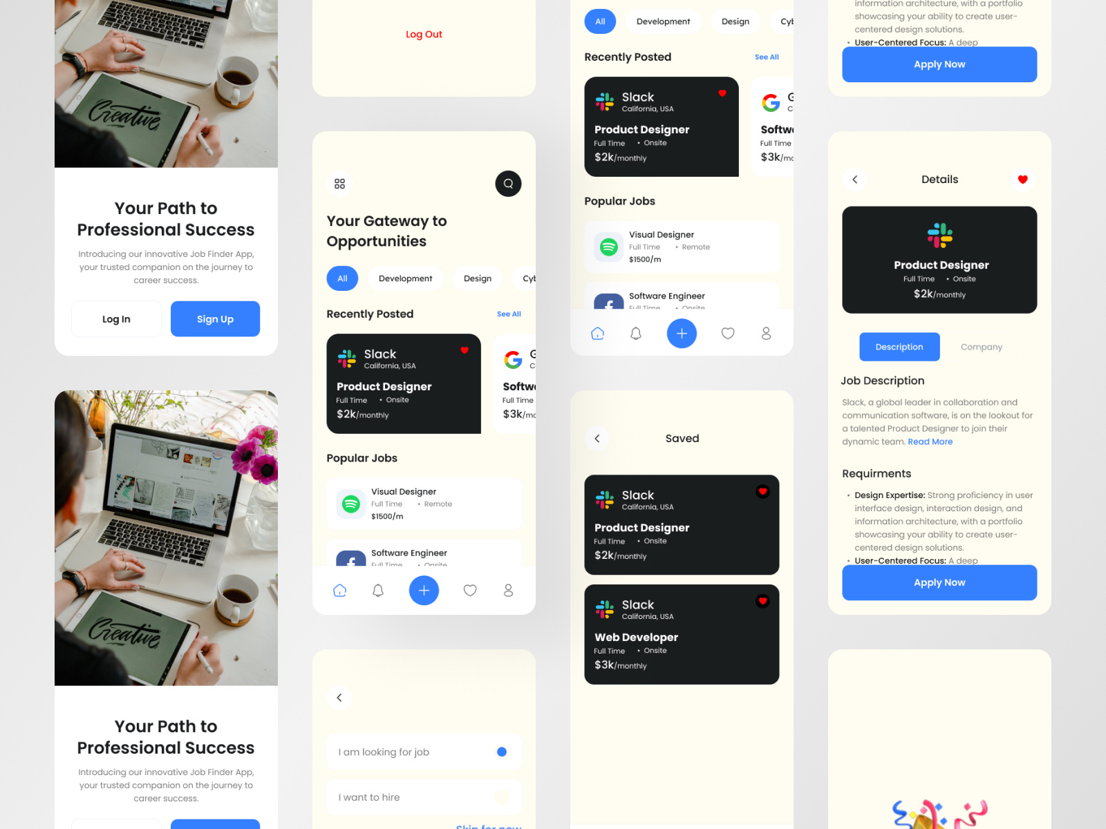 Job Finder App Design by RaKib 🔥 on Dribbble