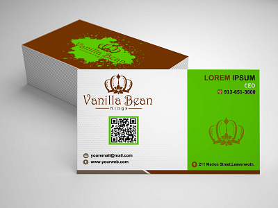 Simple and Minimalist Business Card For Vanilla Bean Company 3d animation branding graphic design logo motion graphics ui