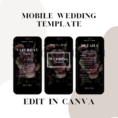 Wedding Mobile Kit Template graphic design