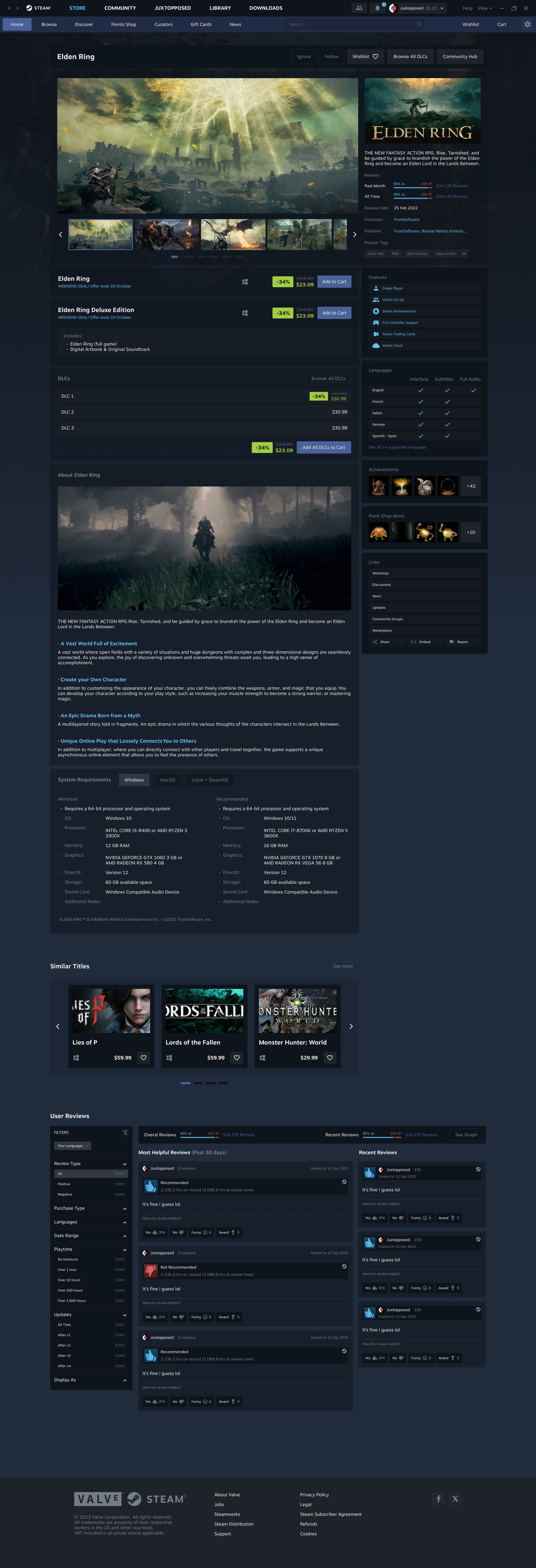 Steam Store Page Redesign (1/2) by Seb Jachec on Dribbble