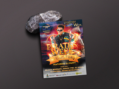 Event Flyer branding event flyer graphic design party pirate print
