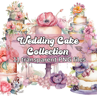 wedding cakes illustration