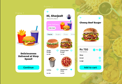 Food Delivery App UI Design branding figma graphic design ui ux