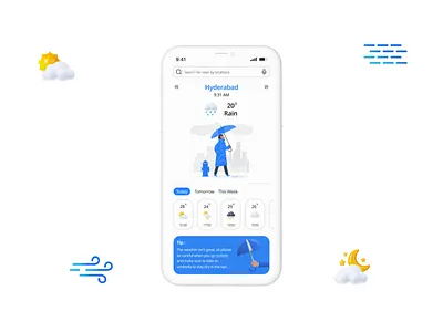 Weather #37 dailyui dia illustration ui ux