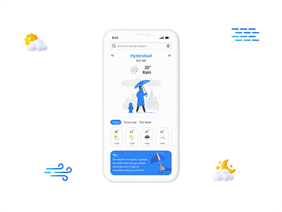 Weather #37 dailyui dia illustration ui ux