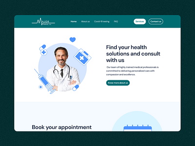 Major Medical - Health healthy web landing page landing page green ui ui web user interface
