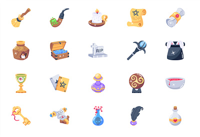 2D Game Icons 2d icons 3d icons assets colored icons flat icons game assets game icons icons magic assets magic icoons