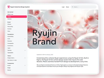 Brand Design System Documentation brand branding design design system docs documentation illustration layout ui web