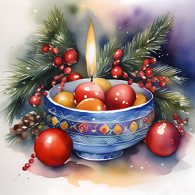 Armenian Christmas A - January 6 - Watercolor religious