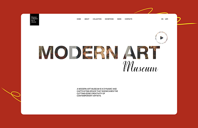 Modern Art Museum art art museum design home page landing page minimalism modern museum ui ukraine web web design