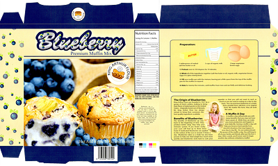 Blueberry Muffin Mini Box graphic design