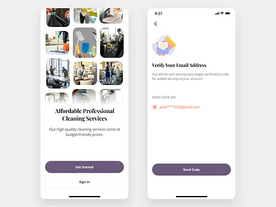 Email verification and location access app design design product design ui uiux