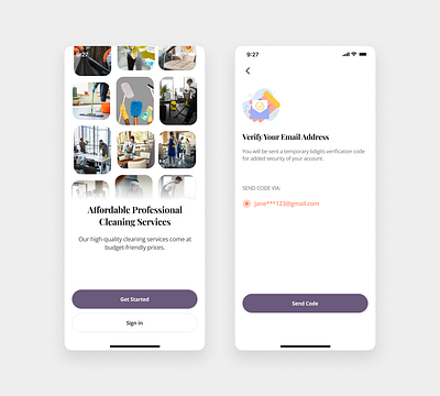 Email verification and location access app design design product design ui uiux