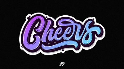 Cheers branding design graphic design hand lettering lettering logo typography vector