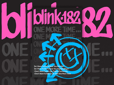 blink-182 - One More Time blink 182 design illustration music one more time poster