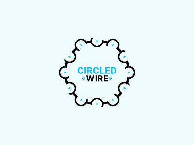 Circled Wire brand logo branding business logo design flat logo iconic logo illustration logo minimalist logo ui