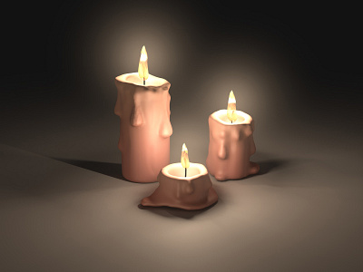 Candles 3d 3dmodel cinema4d design graphic design modeling render