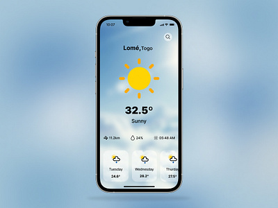 Weather forecast app mockup design mockup ui ux weather