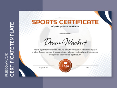 Sports Certificate designs, themes, templates and downloadable graphic ...