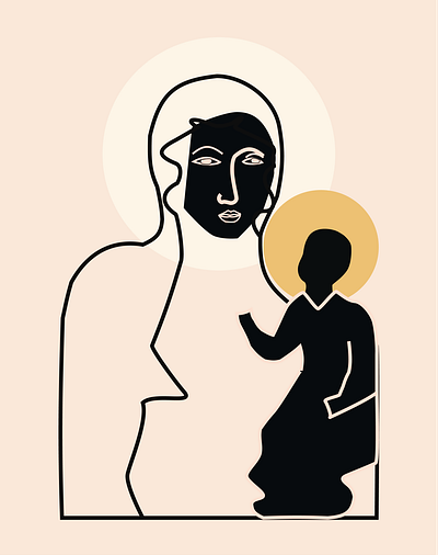 Mother and Child illustration vector