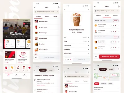 Tim Hortons App - Improvement Idea app design branding coffee creative design dribbble best shot food food app ofspace surja sen das raj tim tim hortons timhortons ux