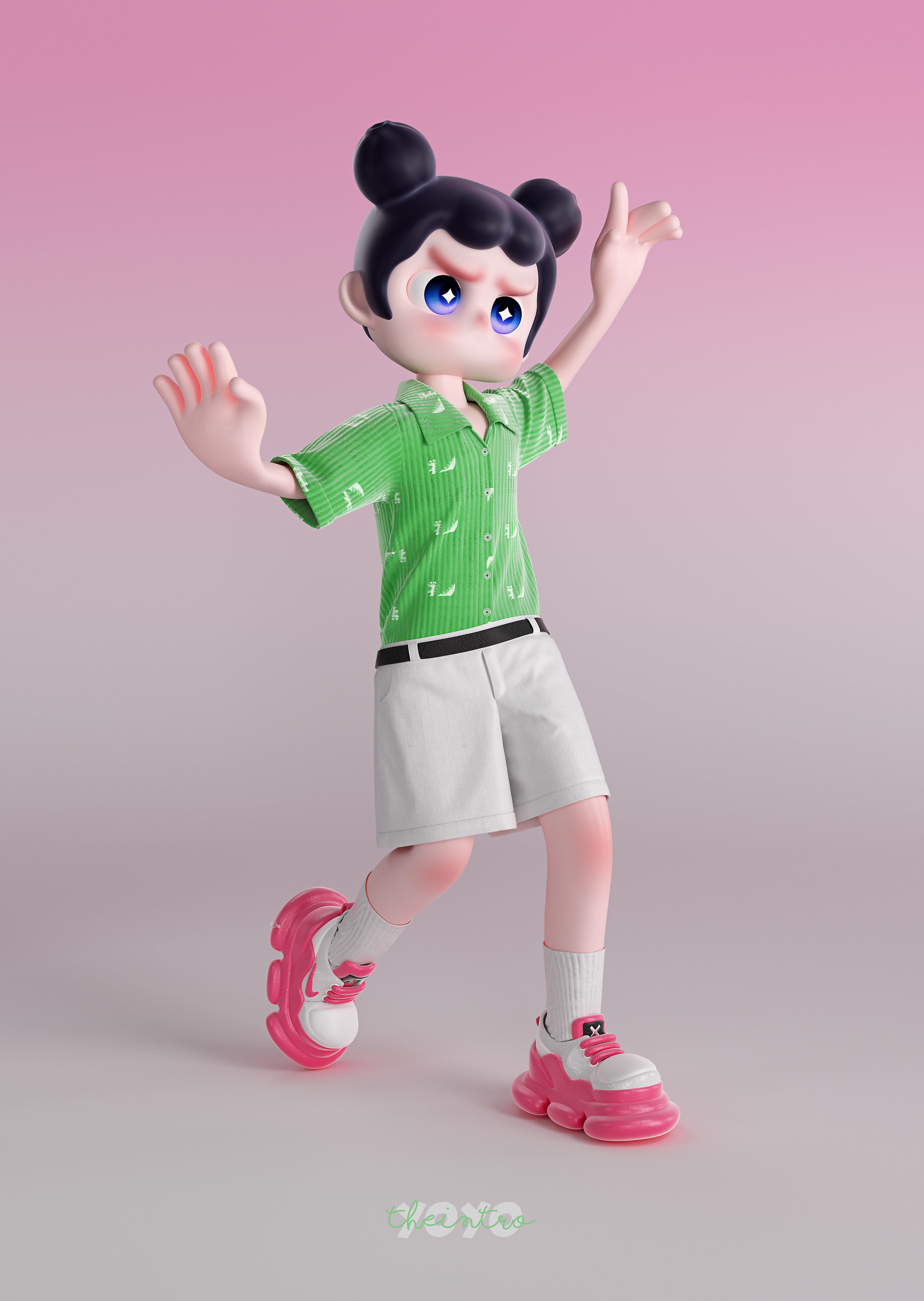 3D Miss YoYo Vol.1 3d c4d cloth cute design girl ip octane render