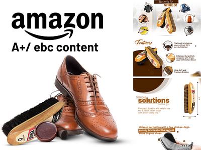 Shoes brushes Amazon A+ visuals design ebctemplates.