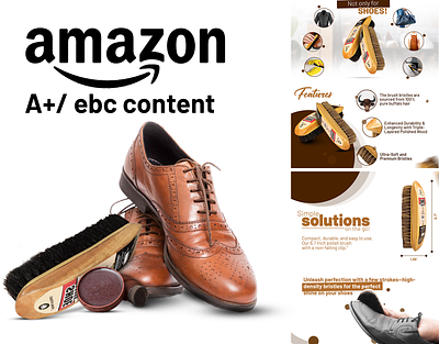Shoes brushes Amazon A+ visuals design ebctemplates.