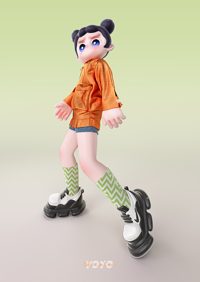 3D Miss YoYo Vol.2 3d c4d cloth cute design girl ip lovely octane render