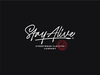 Stay Alive Streetwear Logo Concept branding design graphic design logo typography vector