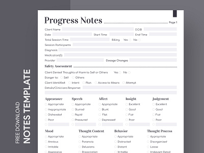 Progress Notes Free Google Docs Template docs doctor document free google docs templates free template free template google docs google google docs health healthcare notebook notepaper notes print printing progress progress notes template templates