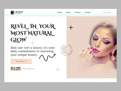 Beauty Skin Care Web Exploration beauty beauty care beauty website beautyshop cosmetics ecommerce landingpage modern personal care product page design skin care uiux web website
