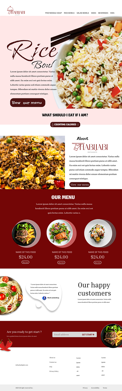 A Restaurants Website Design graphic design logo restaurants ui web website website design