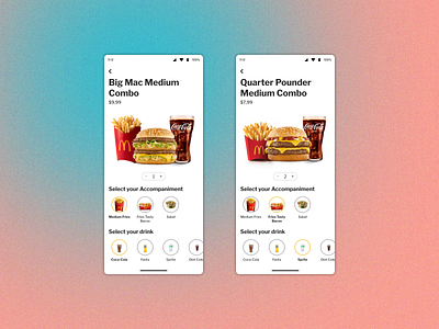 #️⃣0️⃣4️⃣0️⃣ Recipe or Food Order - Mcdonalds figma phone prototype ui ux uxuidesigner