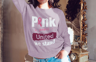 Breast Cancer Inspired T-Shirt cancer design fashion graphic design pink tshirt typography womenpower