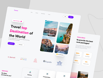 Travel webpage concept Ui Design animation color theory concept custom design figma landing page prototype typography ui webdesign webpages