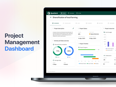 Project Management Dashboard agile analytics charts collaboration dashboard data visualization graphs kpis metrics minimal productivity projcet resource project management project tracking research task management timeline ui ux web app