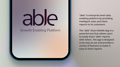 able - Growth Enabling Platform mobile app mobile app design product design ui ux ux design uxui desing