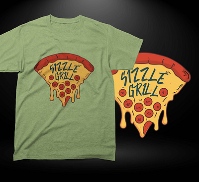 Foodie Inspired T-Shirt Design branding fashion fastfood foodie graphic design illustration pizza tshirt typography