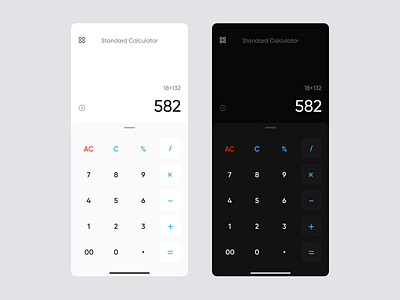 Daily UI 4 :: Calculator android calculator app design calculator calculator app calculator app design calculator dark mode calculator light mode daily ui daily ui calculator dailyui 004 dailyui day 4 dark mode ios calculator isometric light mode skew ui design uiux designer user experience ux design